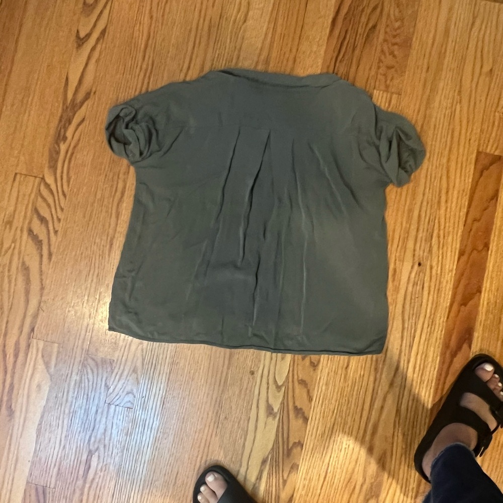Lulus Sage Green Button-Down Shirt - Picture 2 of 2
